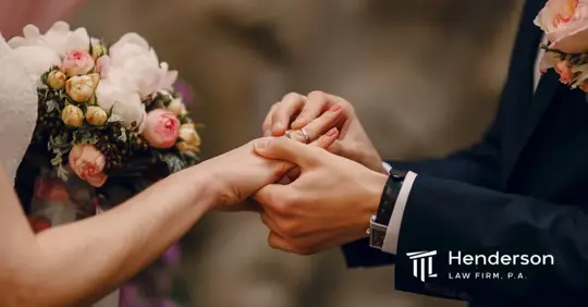 newlywed couple